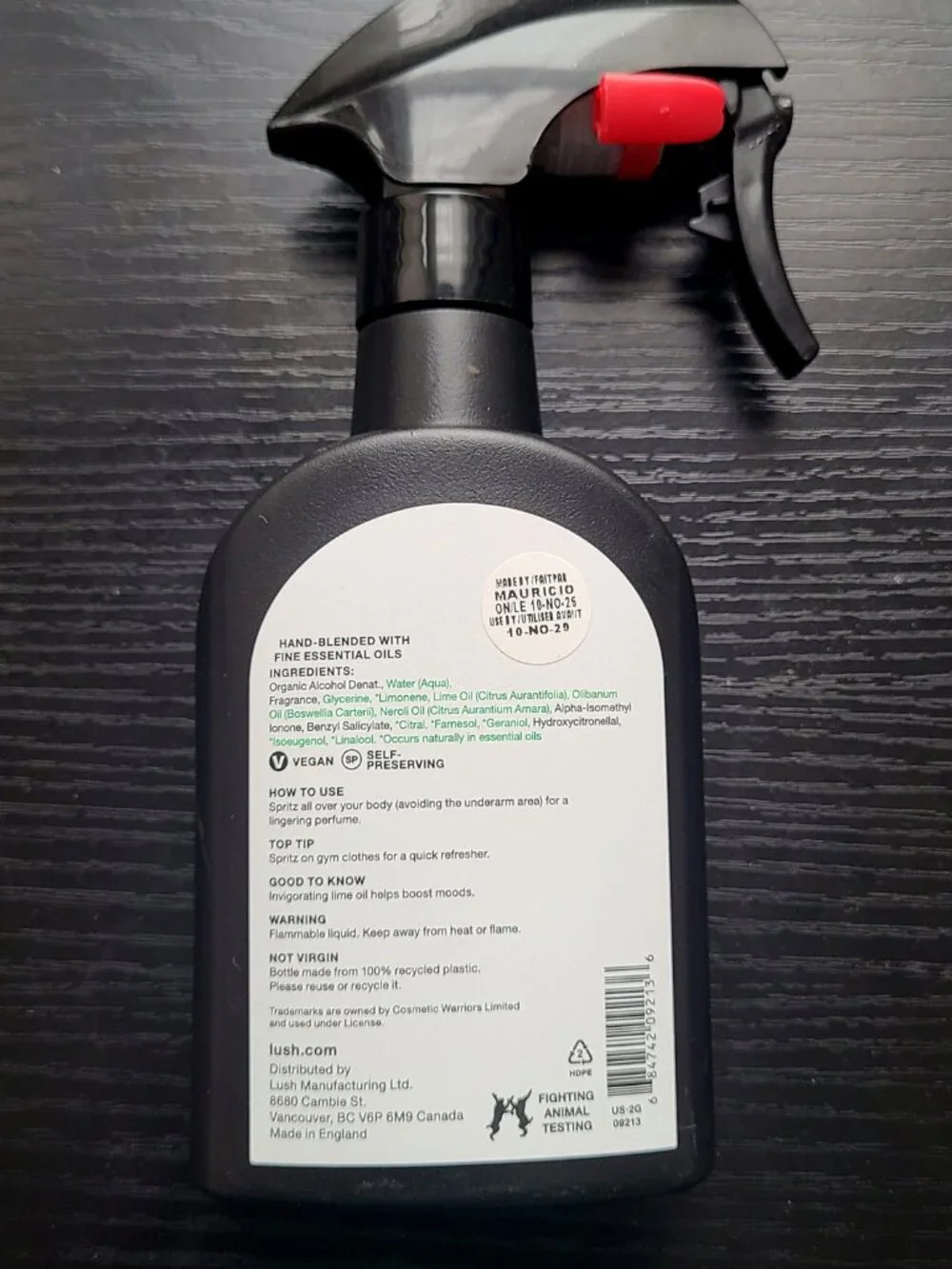 Lush New Zesty Body Spray 200ml
